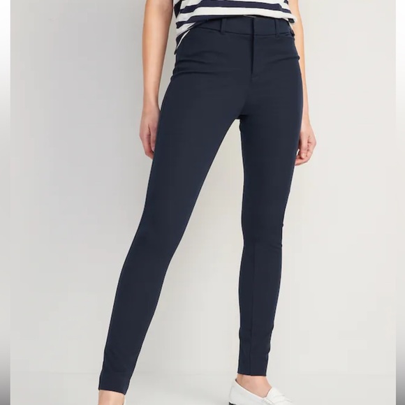Old Navy Women’s High Waisted Pixie Skinny Pants Navy - Picture 5 of 8